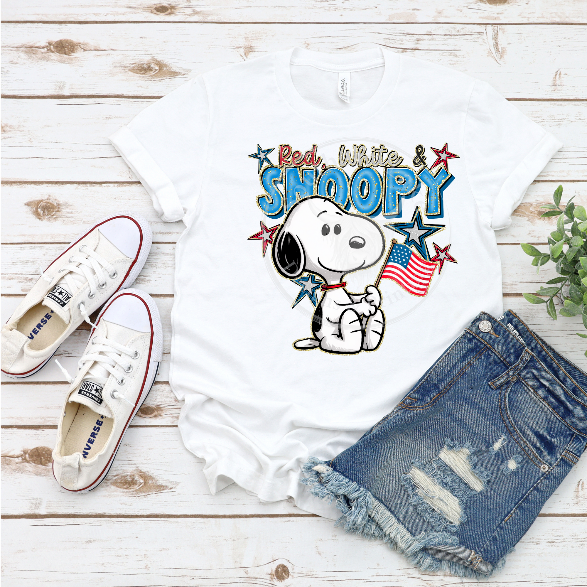 Red White Snoopy DTF Single Print