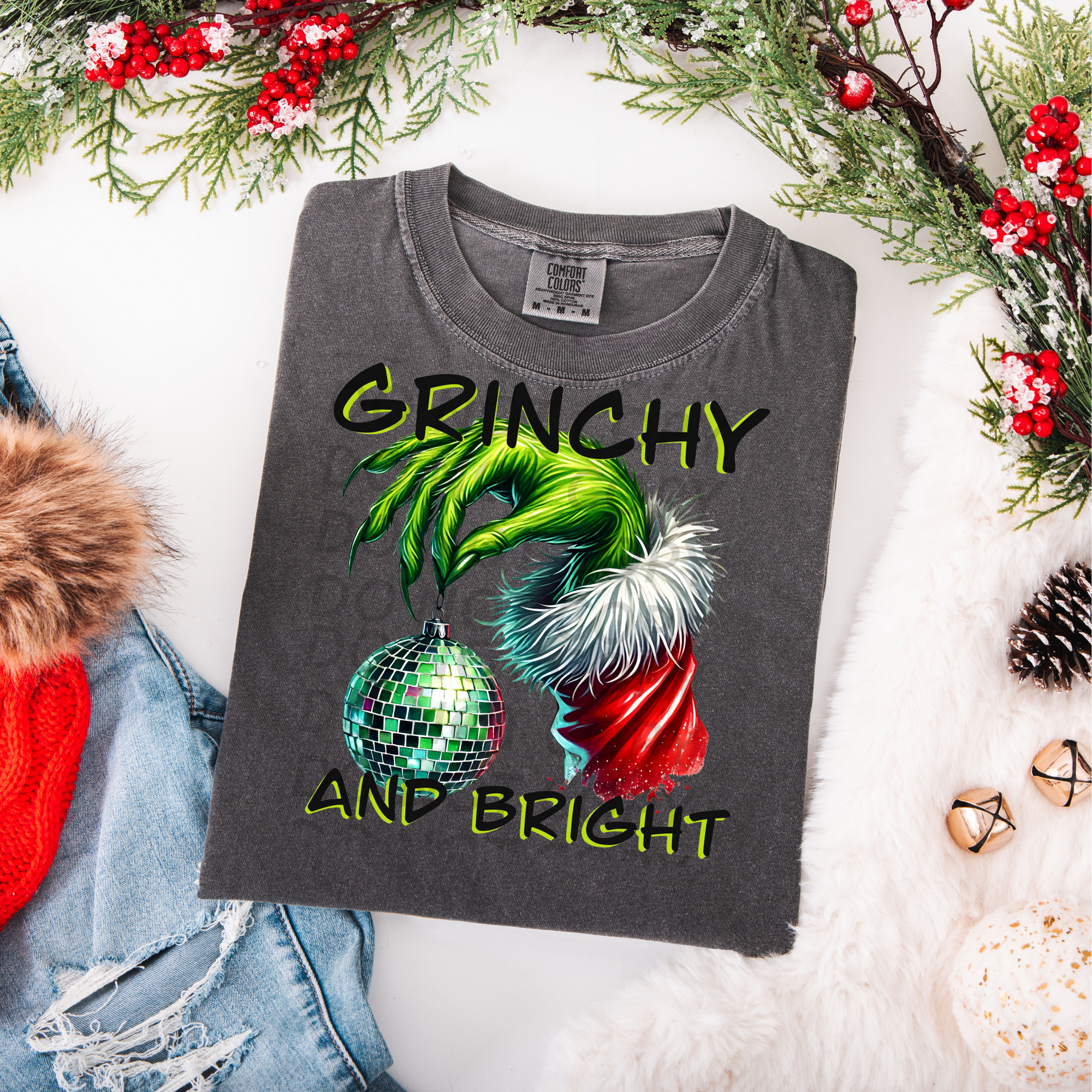 Grinchy and Bright DTF Single Print