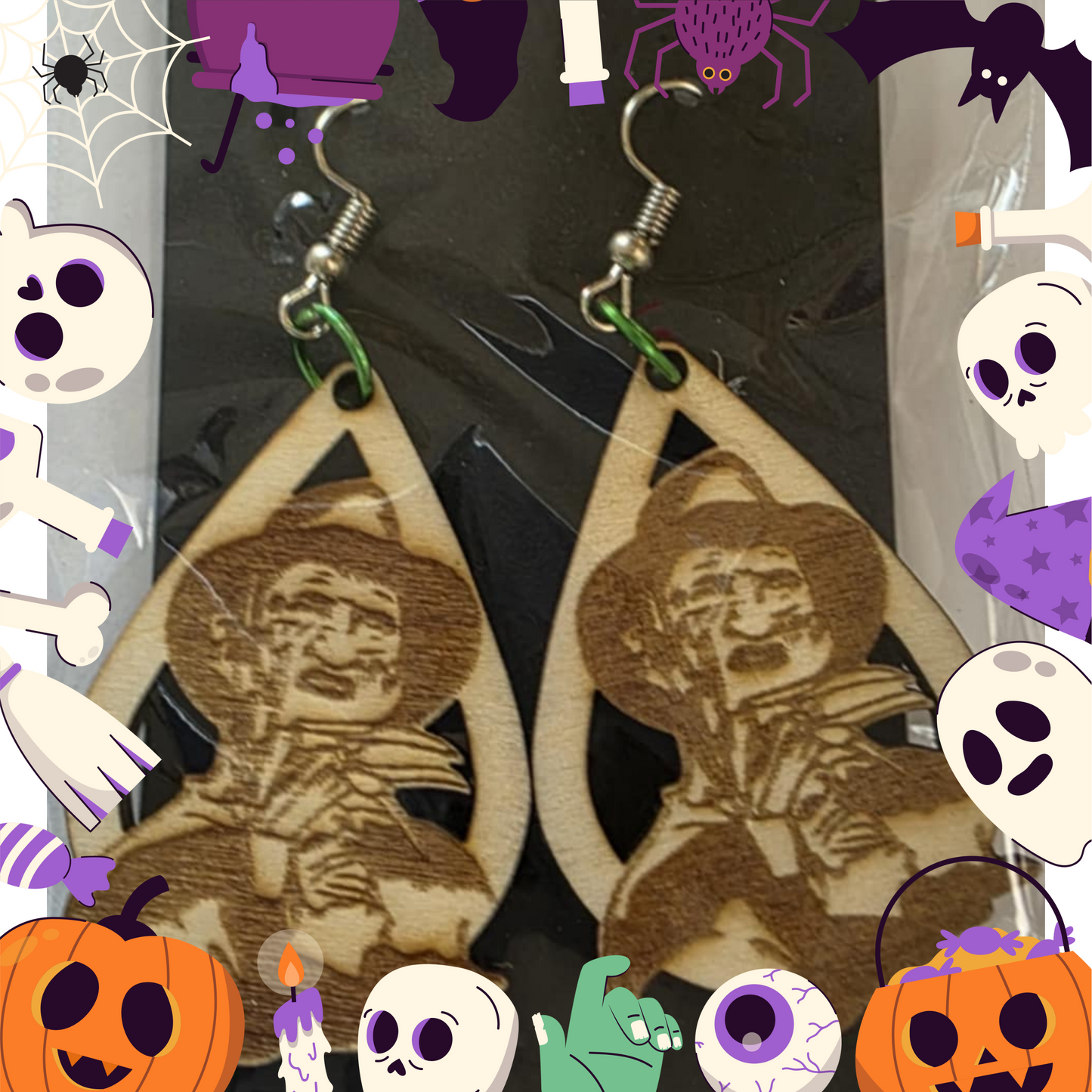 Freddy Earrings (Wooden)