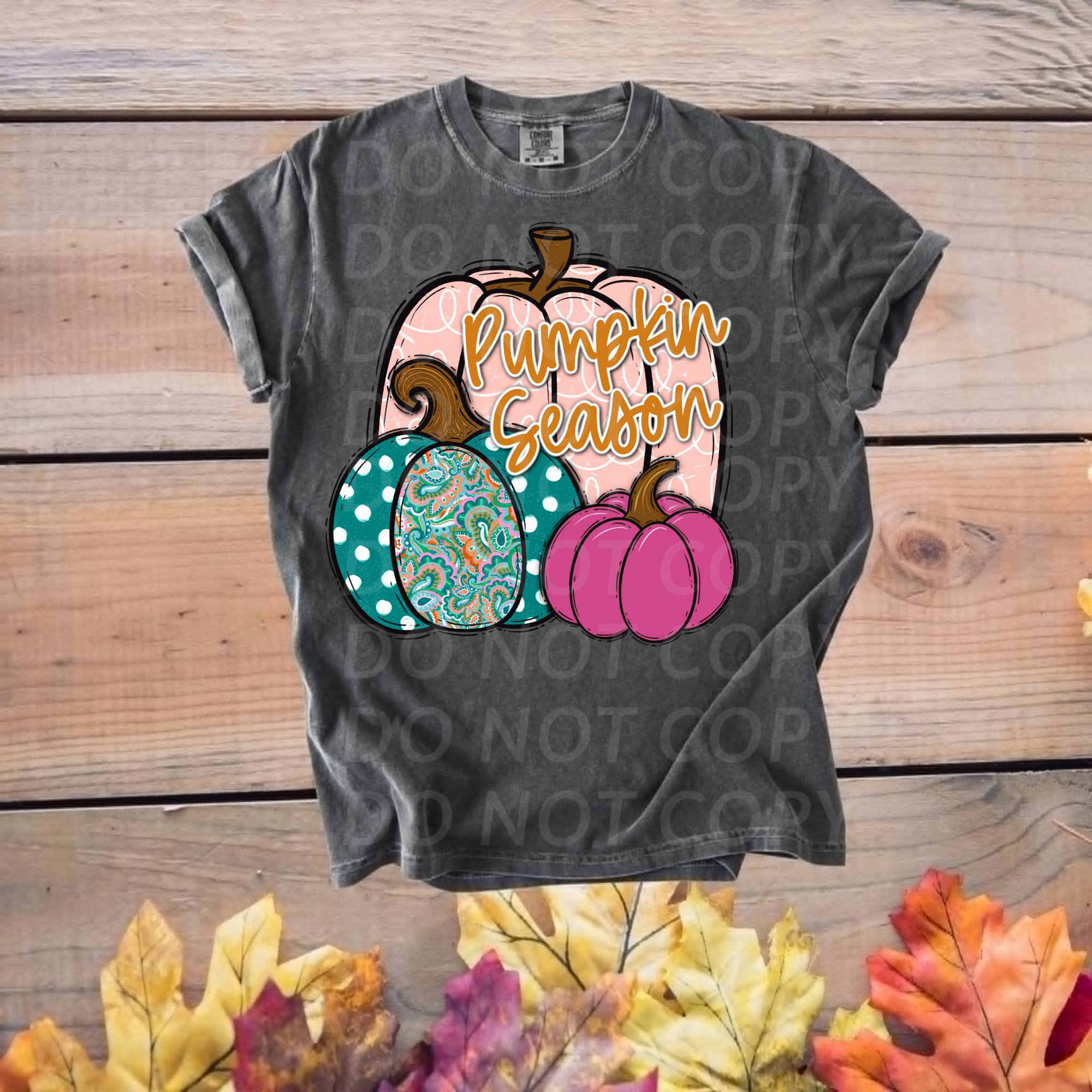 Pumpkin Season w 3 pumpkins...DTF Single Print