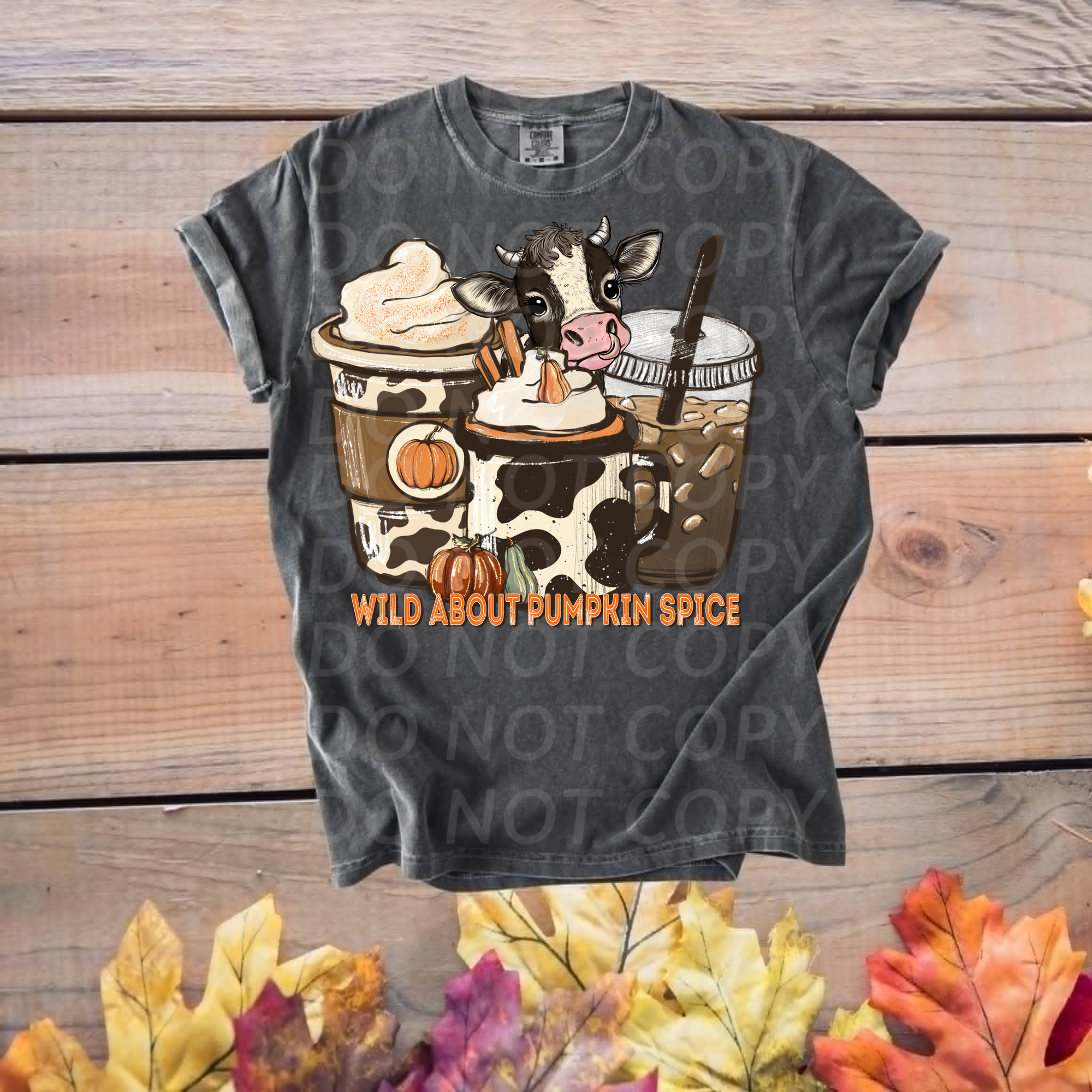 Wild About Pumpkin Spice Baby Cow...DTF Single Print