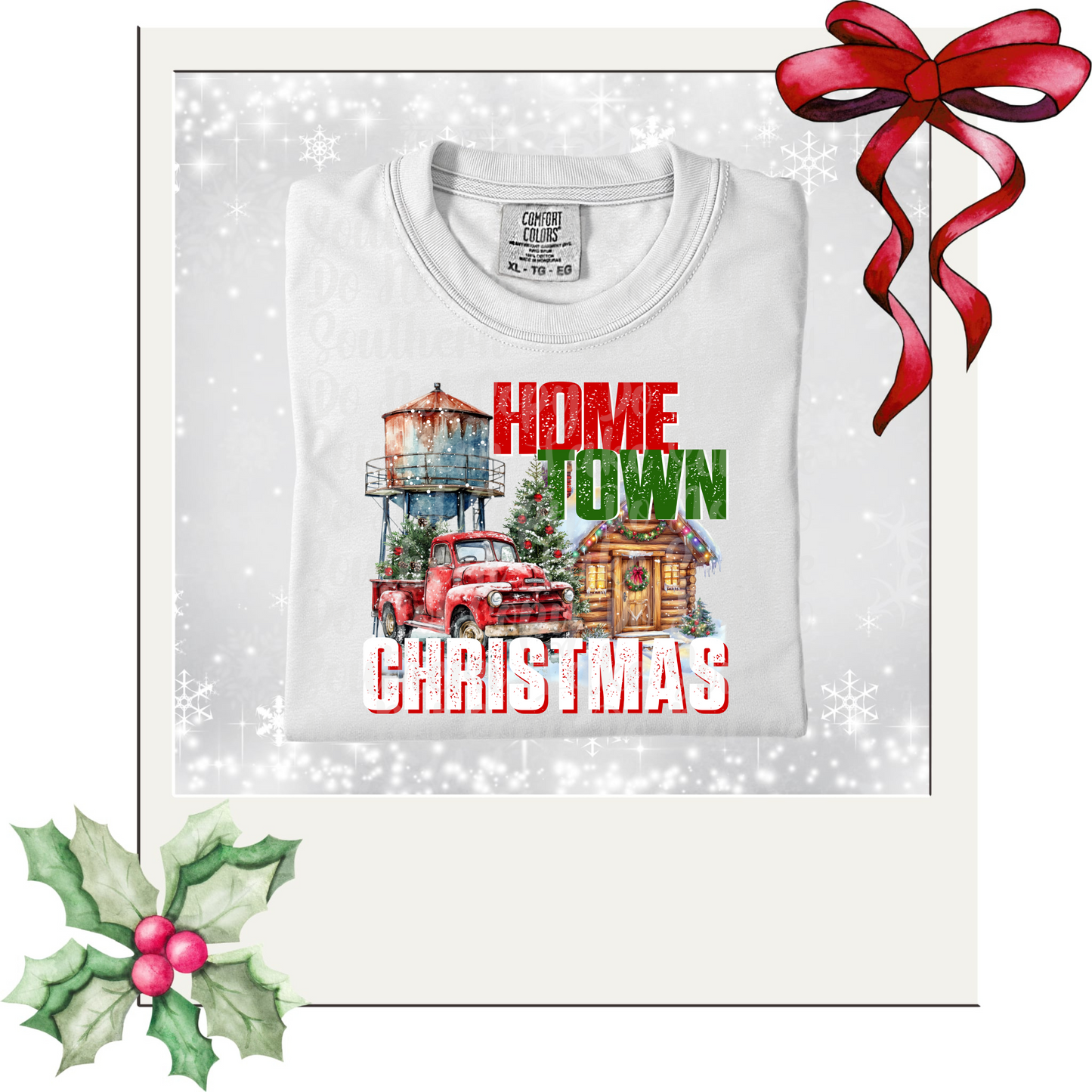 Home Town Christmas DTF Single Print