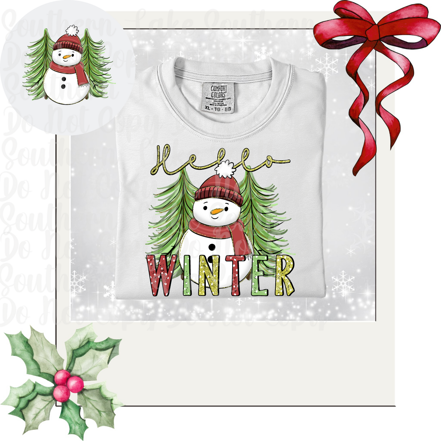 Hello Winter DTF Single Print