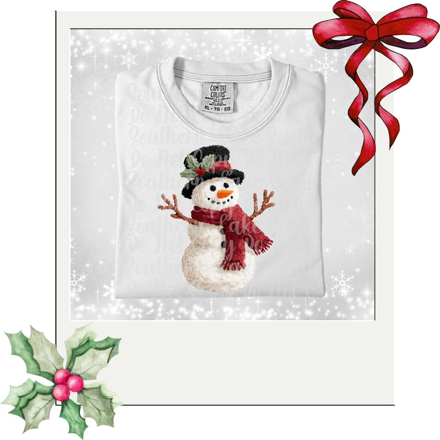 Yarn Snowman DTF Single Print