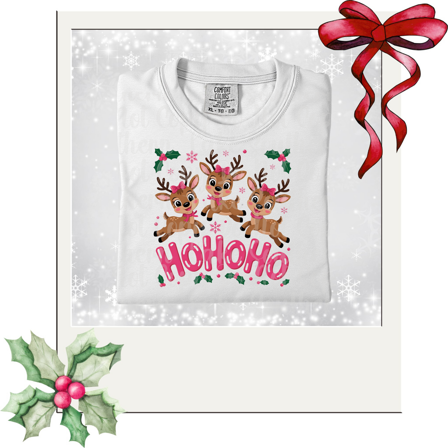 Hohoho Reindeer DTF Single Print