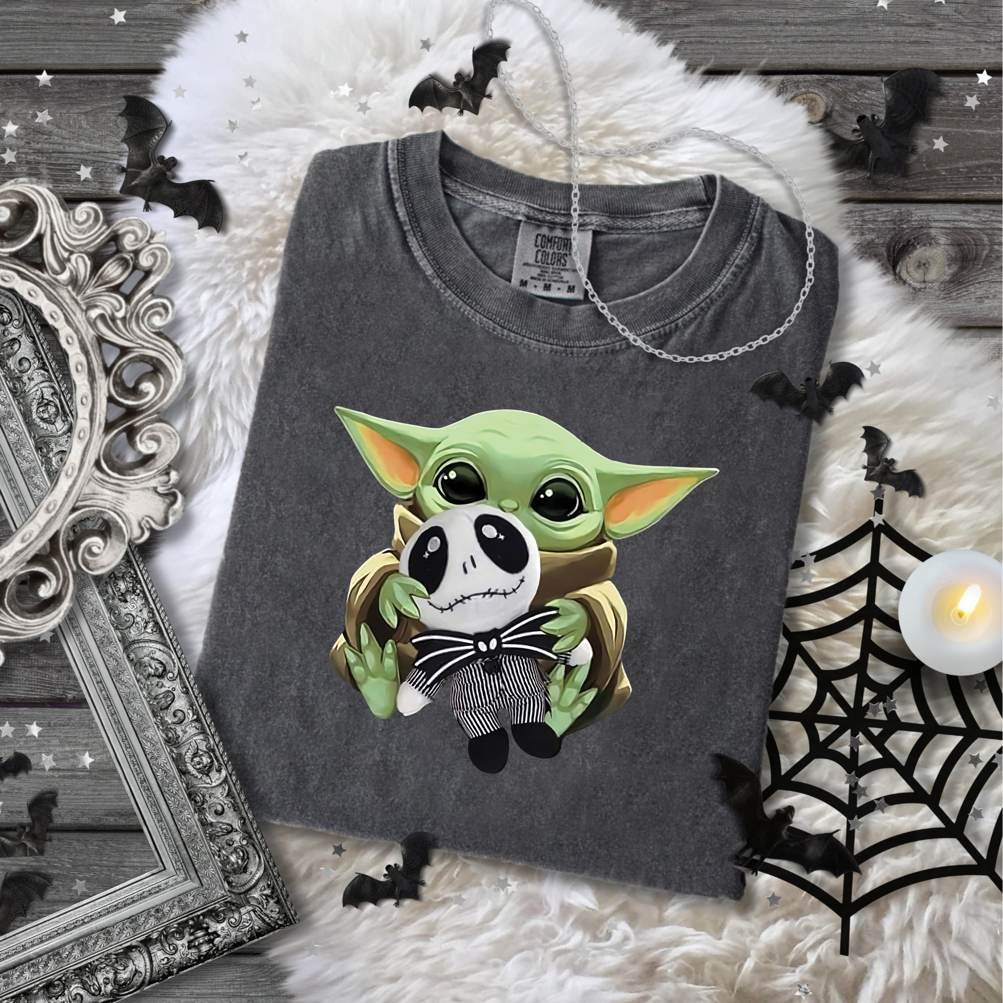 Cute alien with skeleton...DTF Single Print