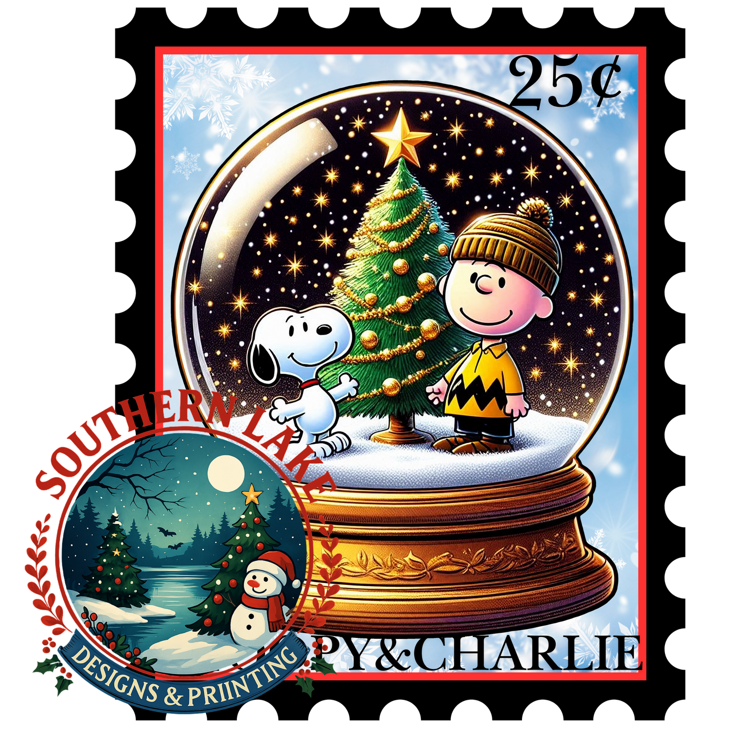 Snoopy&Charlie Stamp