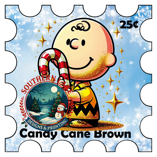 Candy Cane Brown Digital Stamp