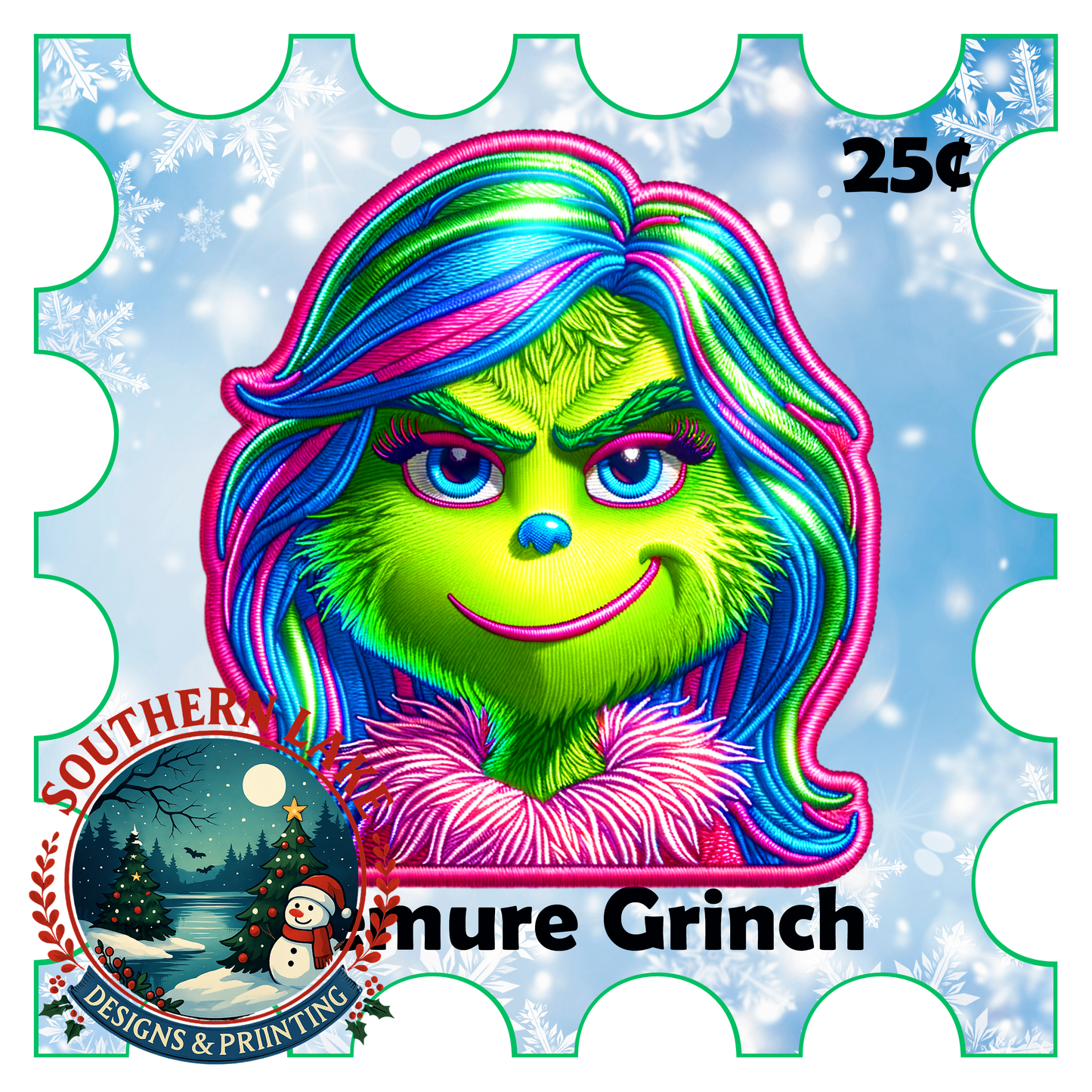 Demure Grinch Stamp Digital