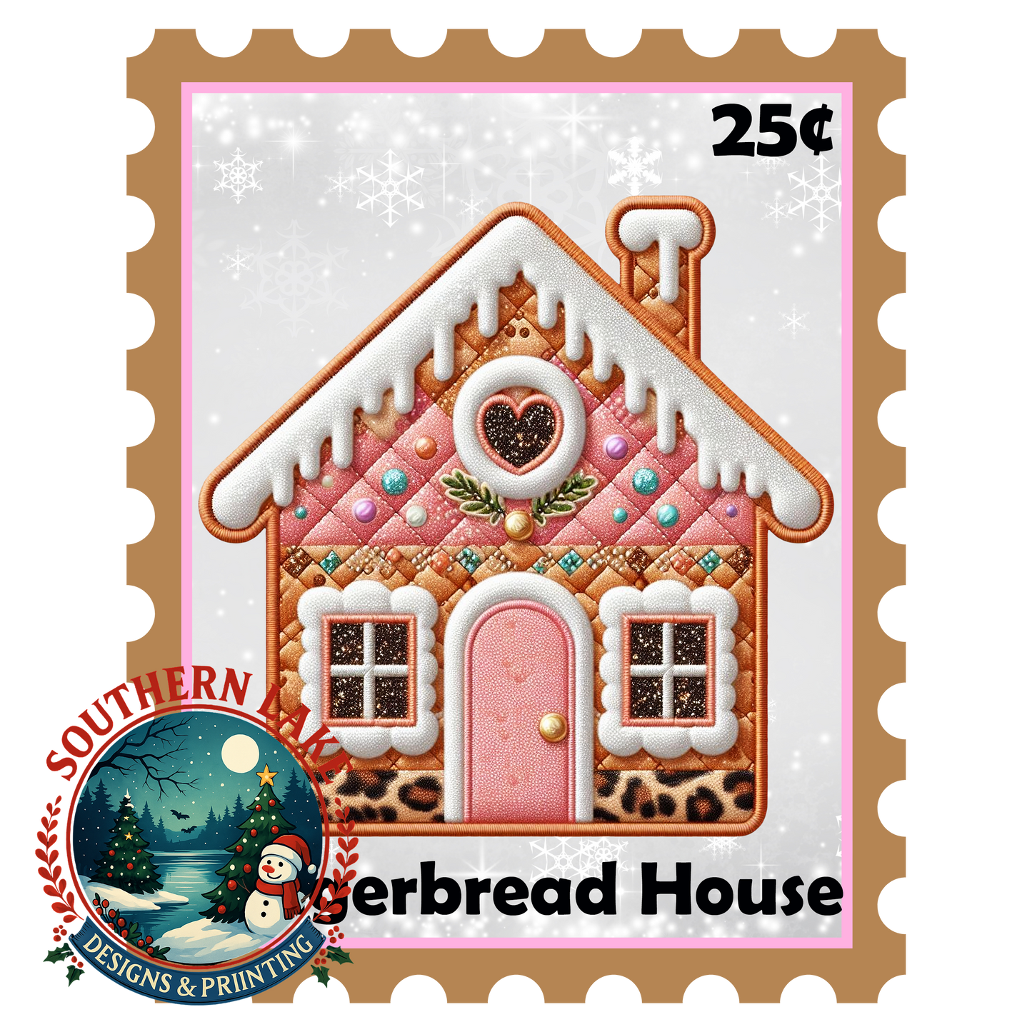 Gingerbread House Stamp Digital