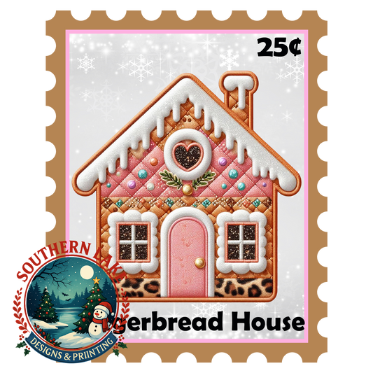 Gingerbread House Stamp Digital