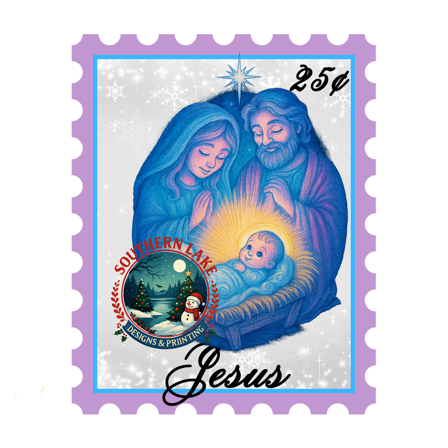 Pastel Jesus Stamp Digital