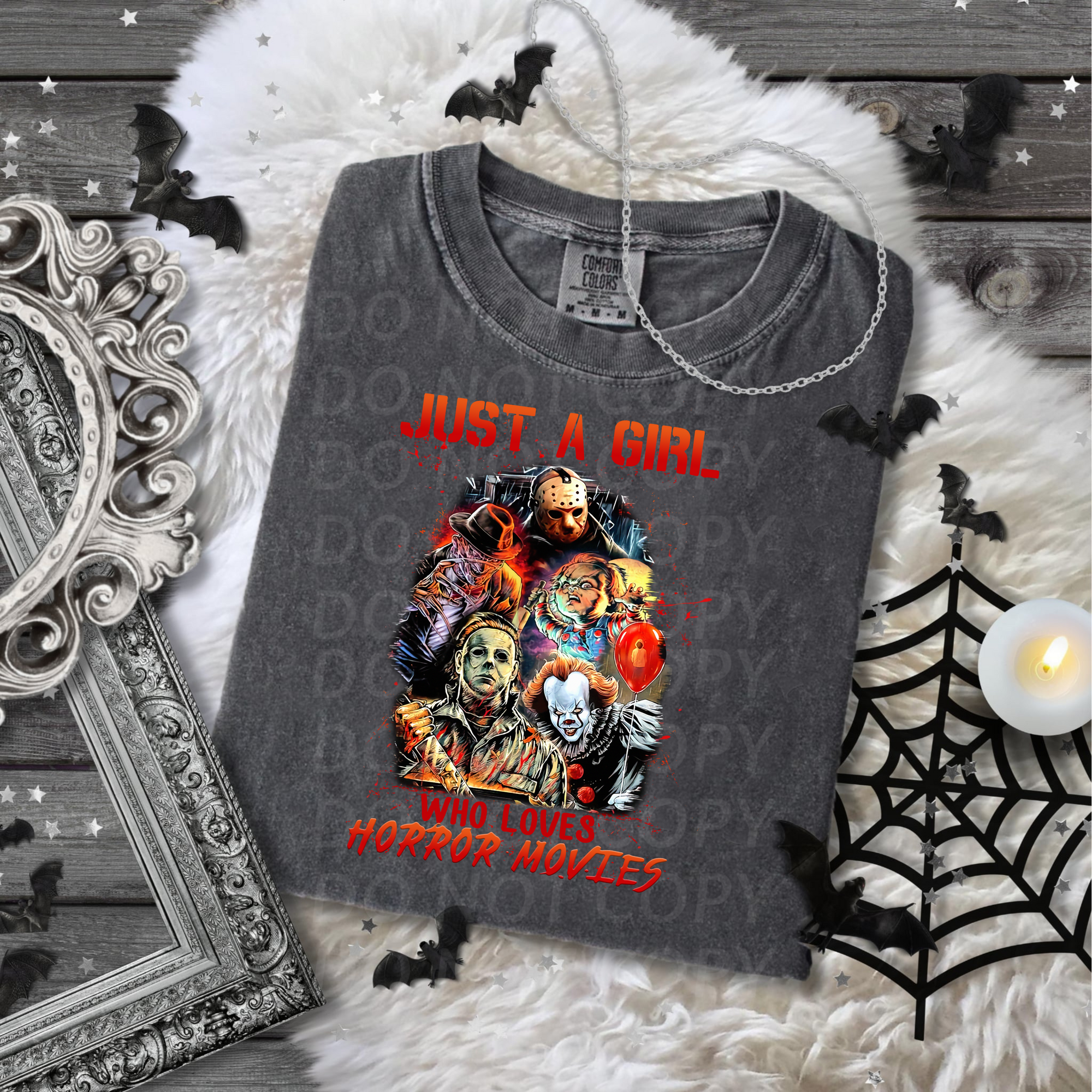 Just A Girl Who Loves Horror Movies...DTF Single Print
