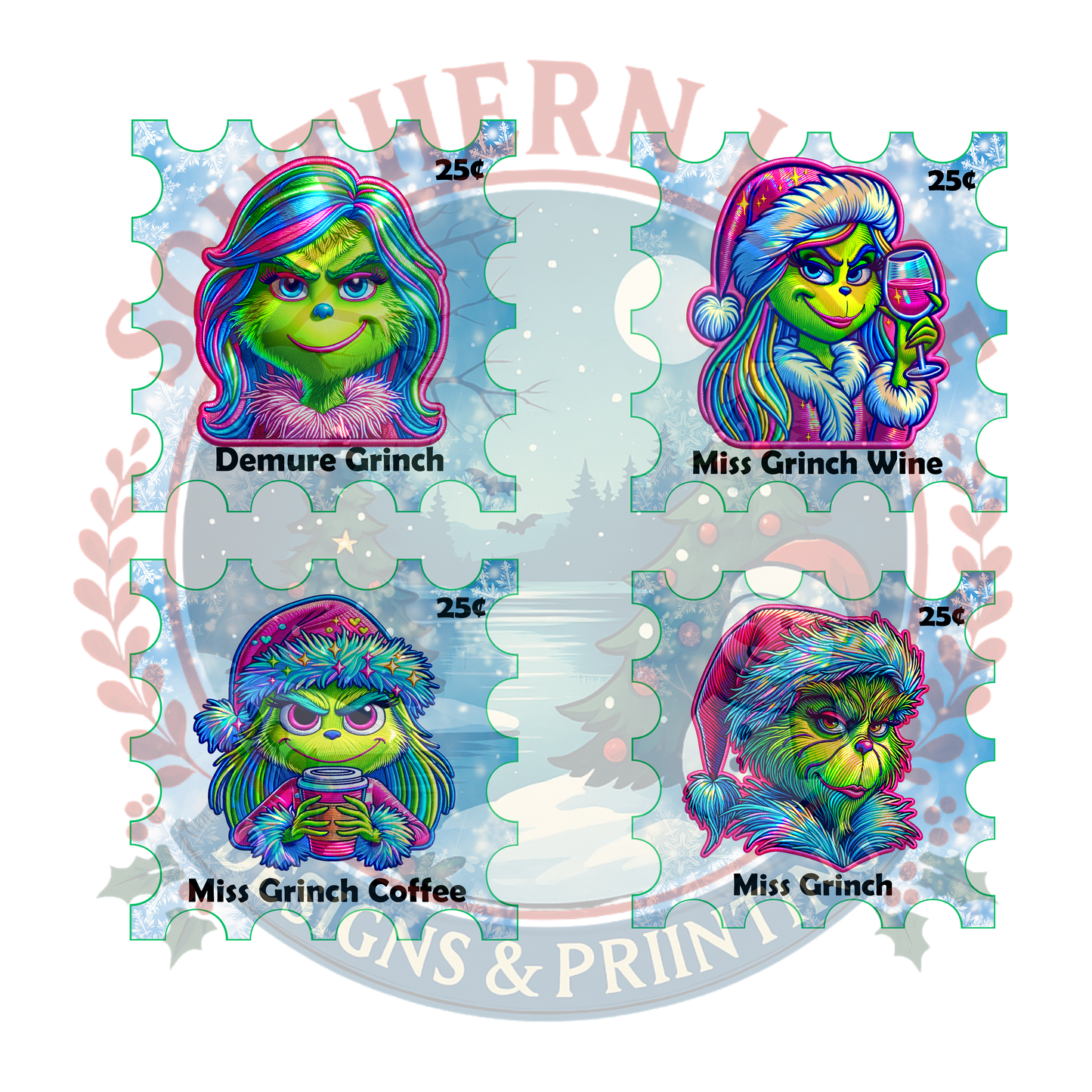 Miss Grinch Stamp Collection