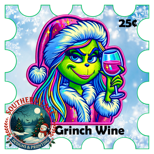 Miss Grinch Wine Digital