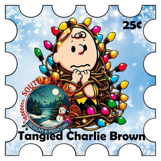 Tangled Charlie Brown Stamp Digital