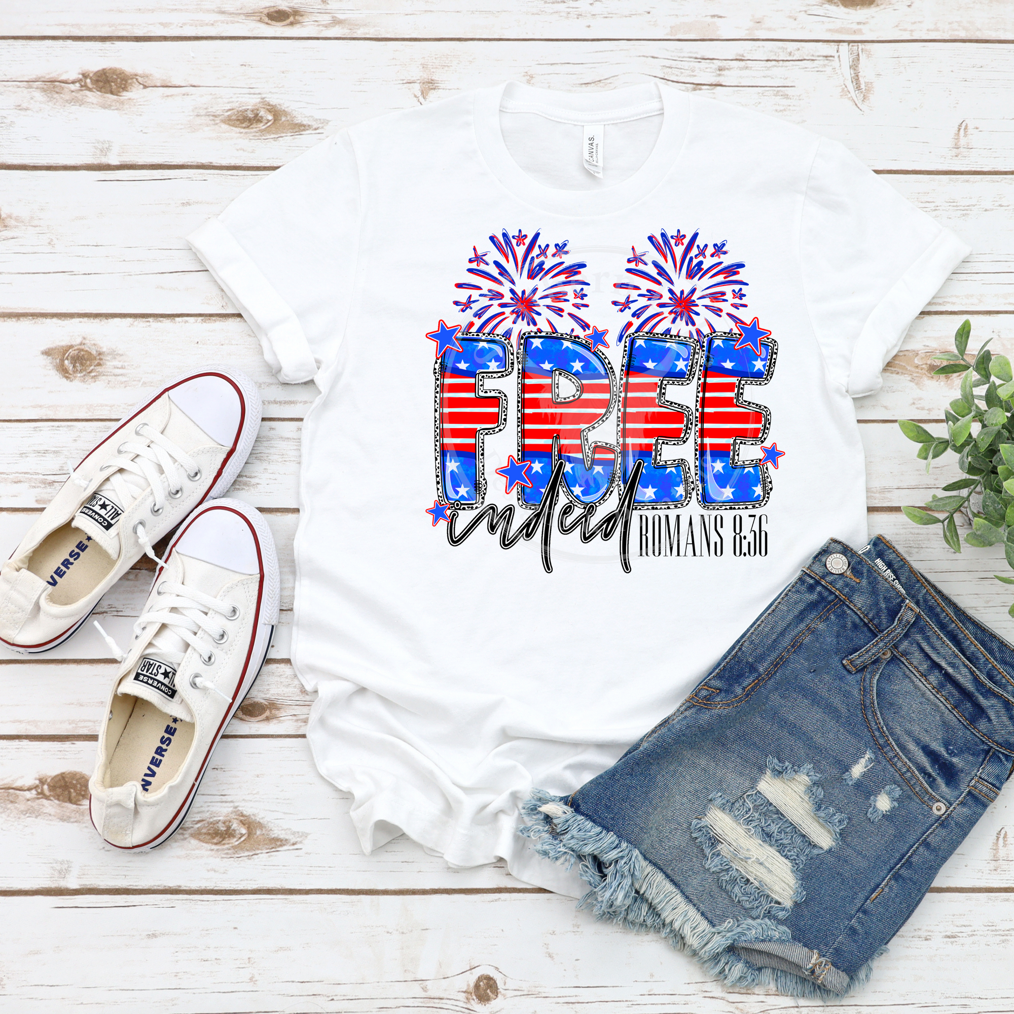 Free Indeed Romans 8:36 DTF Single Print