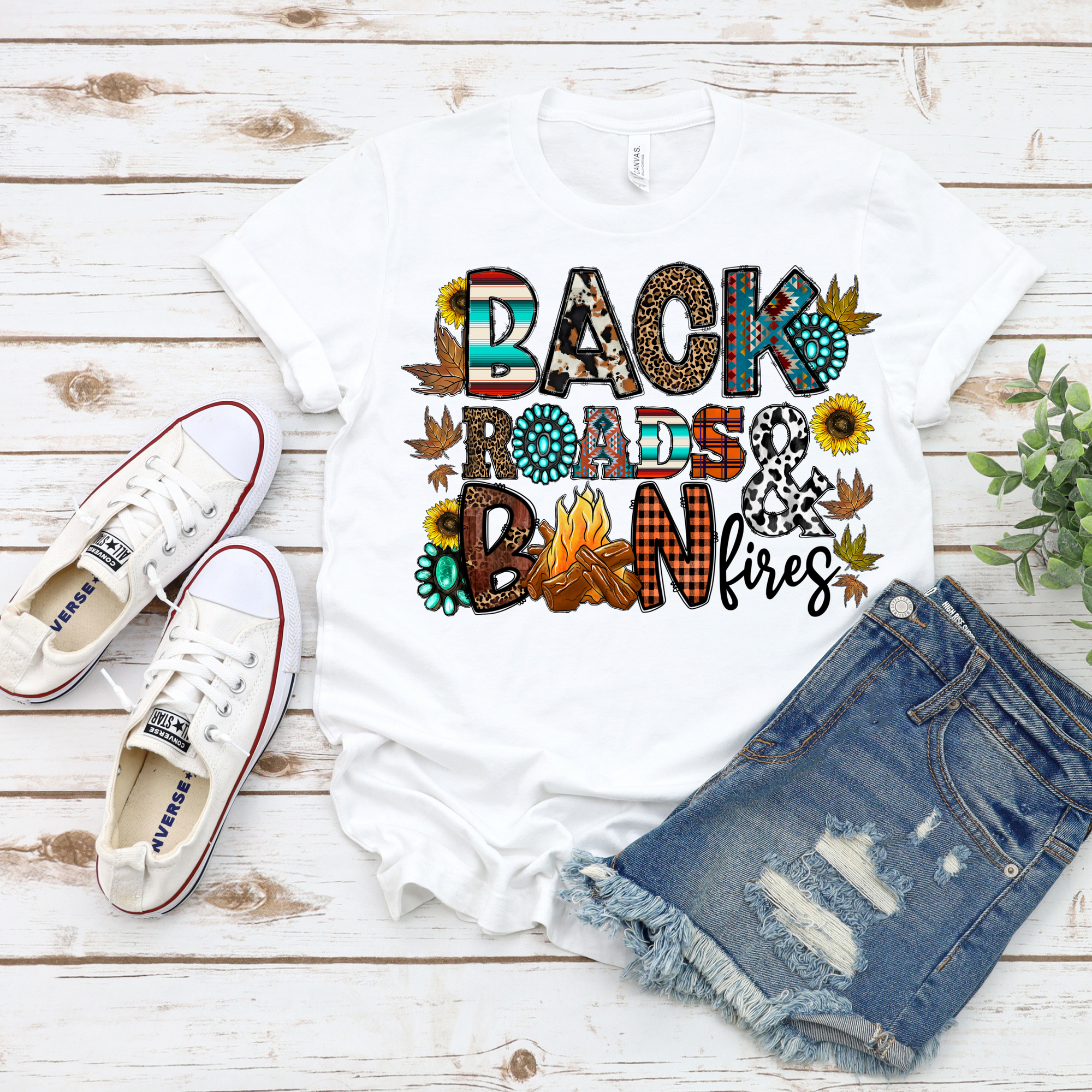 Back Roads&Bonfires DTF Single Print