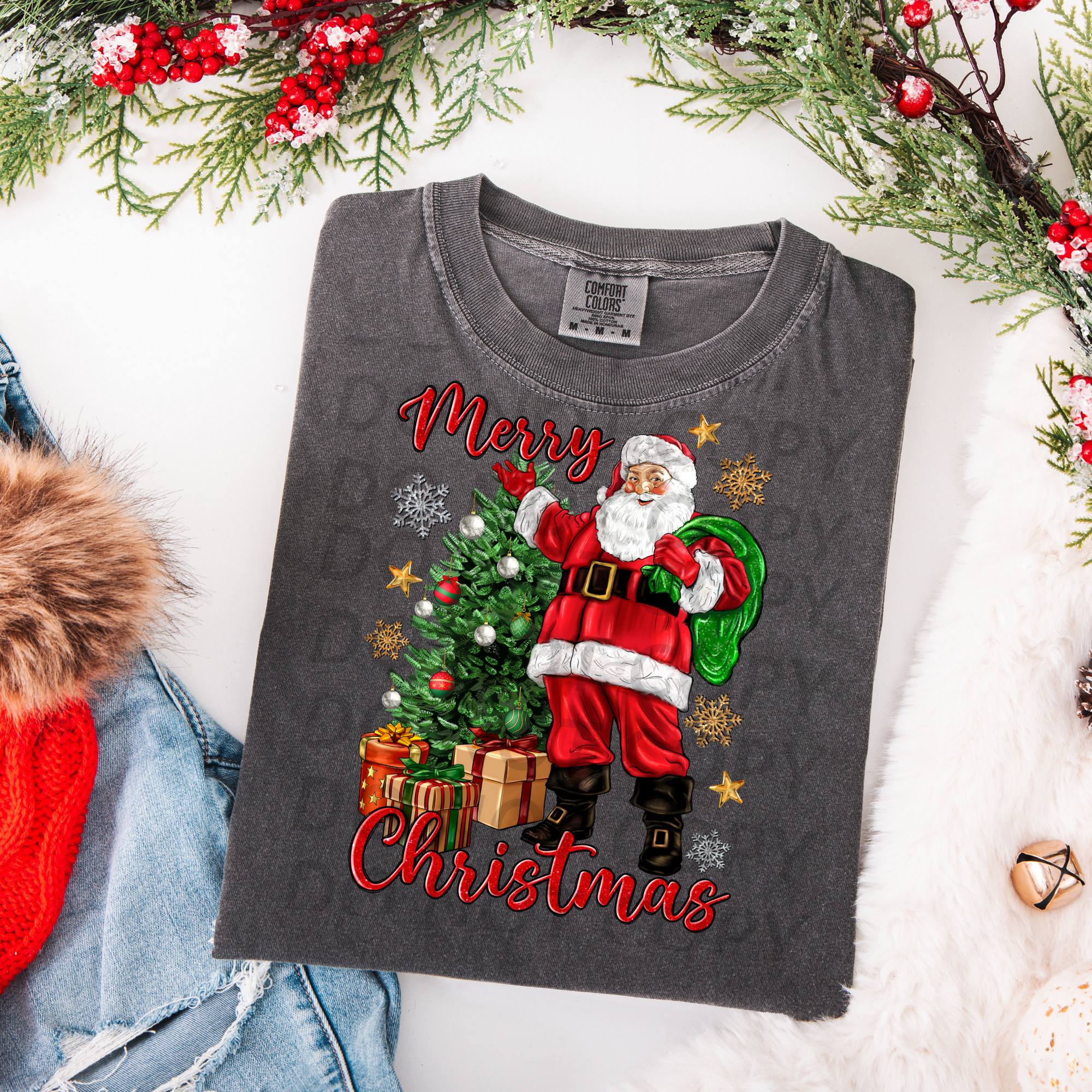 Vintage Merry Christmas DTF Single Print