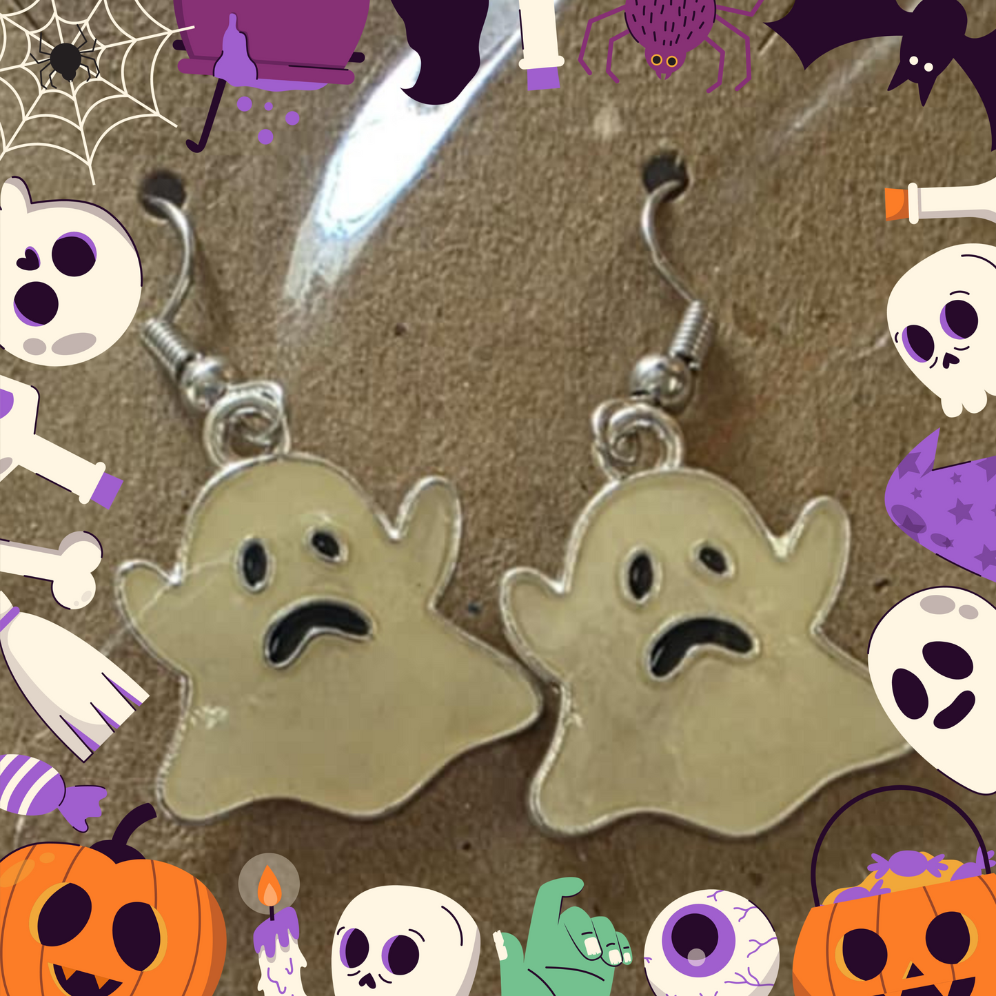 Glow In The Dark Ghost Earrings