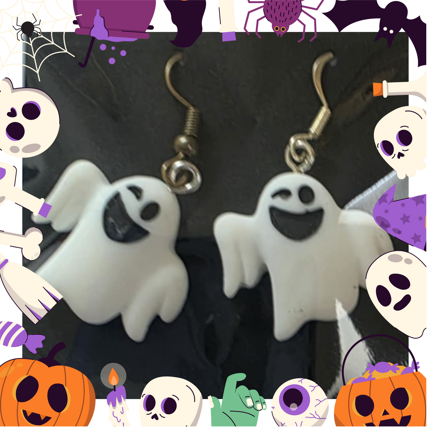 Ghost Earrings (Clay)