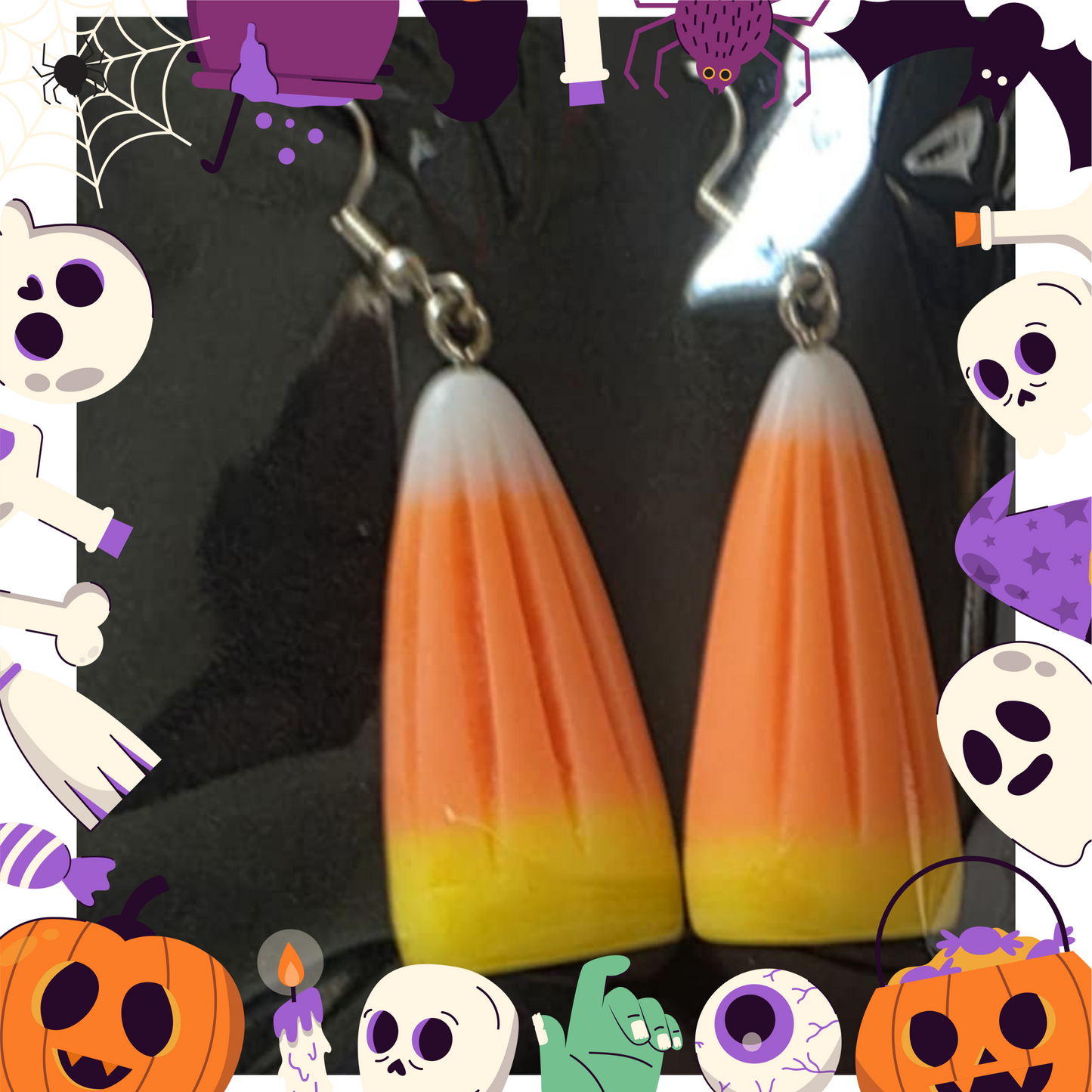 Candy Corn Earrings