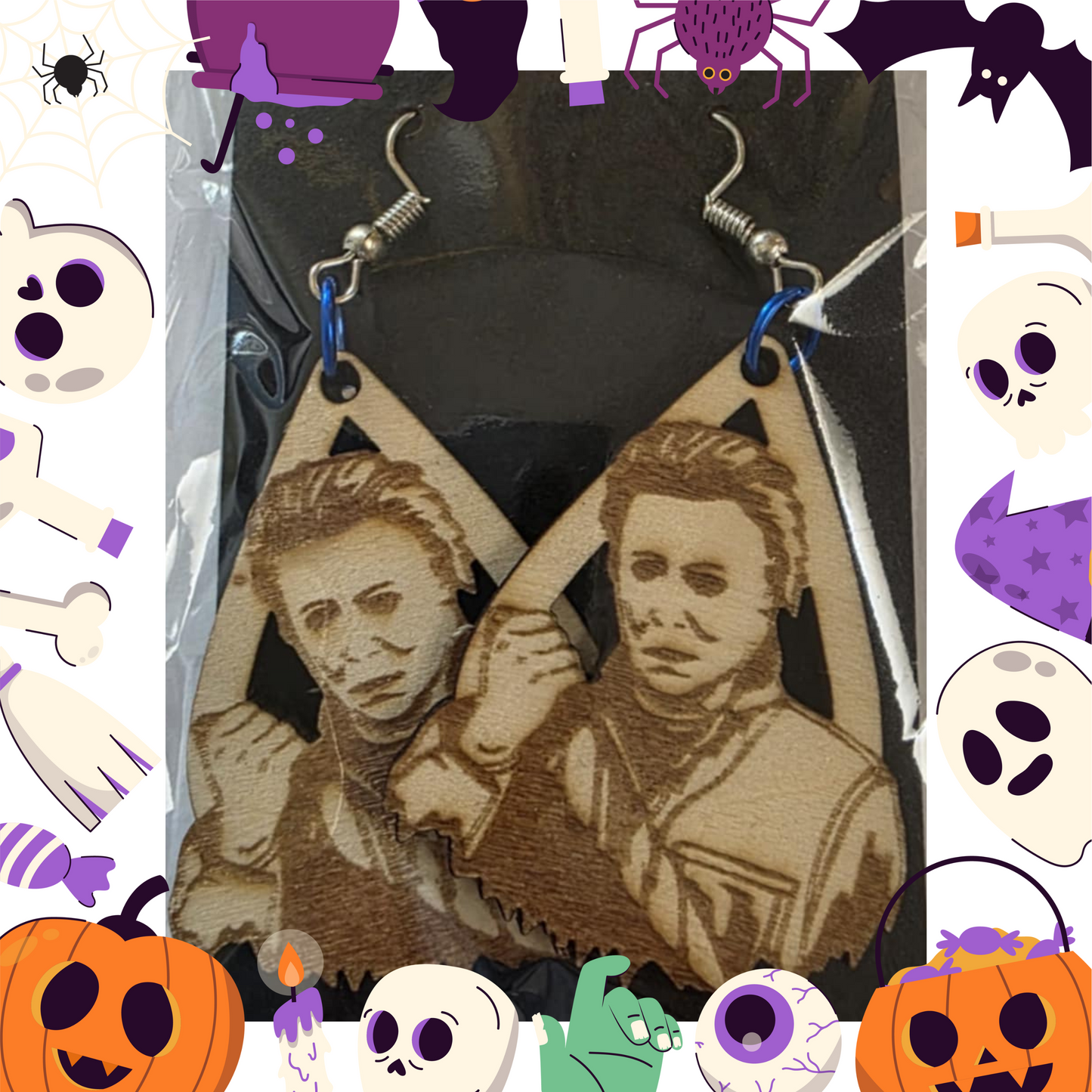 Michel Meyers Earrings (Wooden)