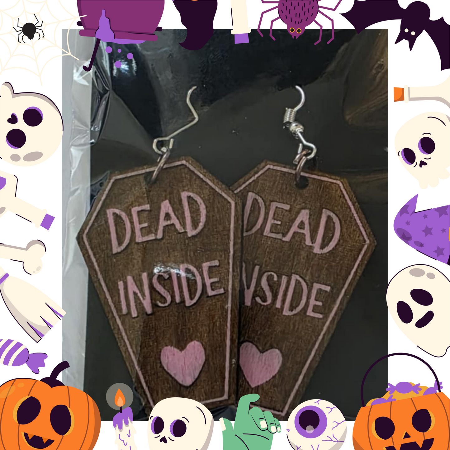 Dead Inside Coffin Earrings