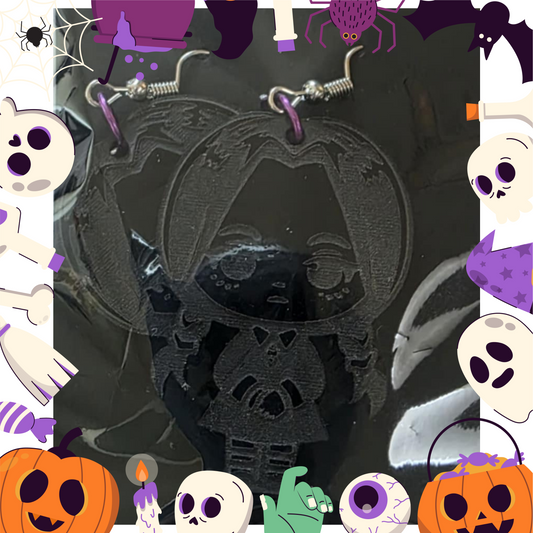 Wednesday Black Acrylic Earrings