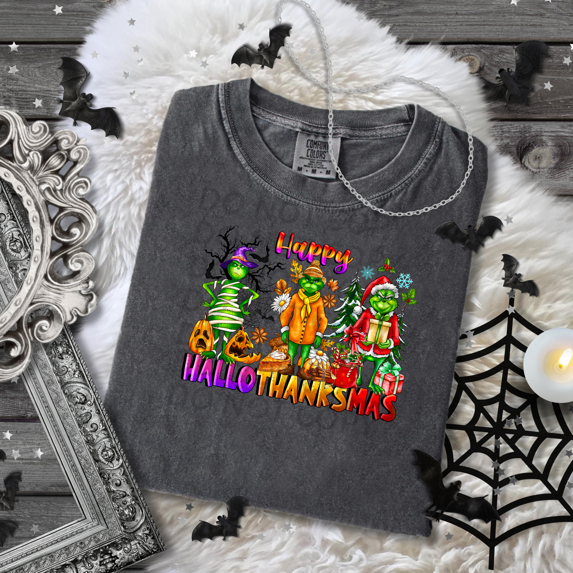 HalloThanksMas Green Man DTF Single Print