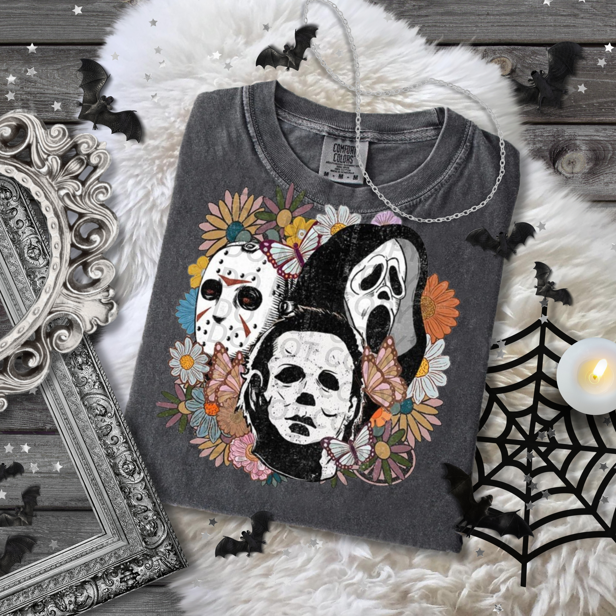 Fall Floral Horror DTF Single Print