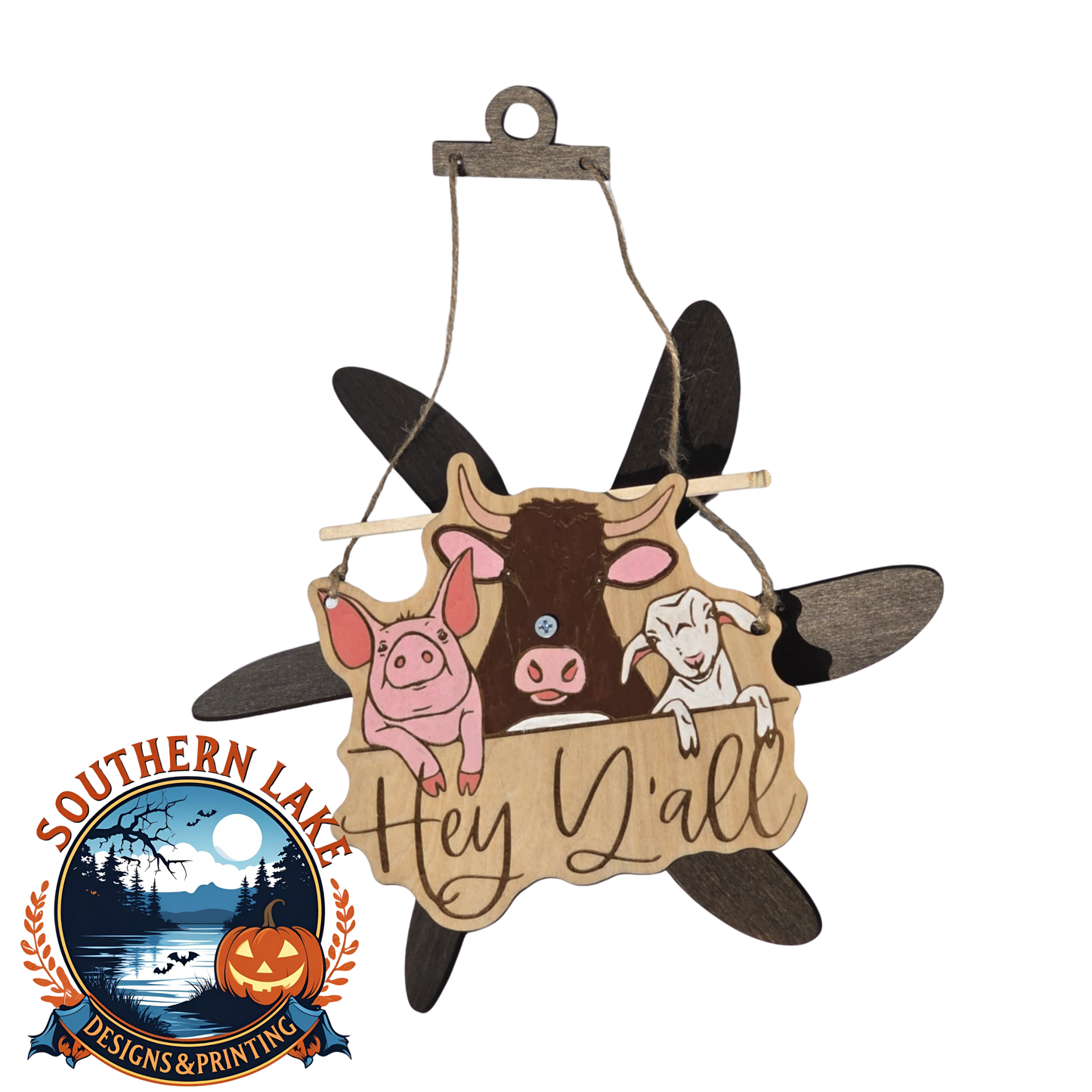 Farm Animals Wind Spinner Large Size