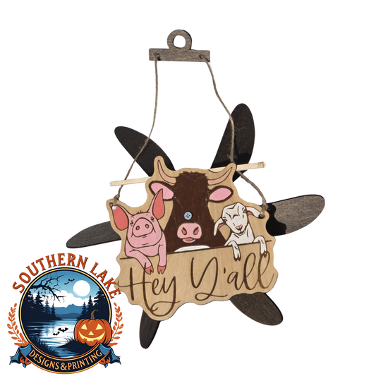 Farm Animals Wind Spinner Large Size