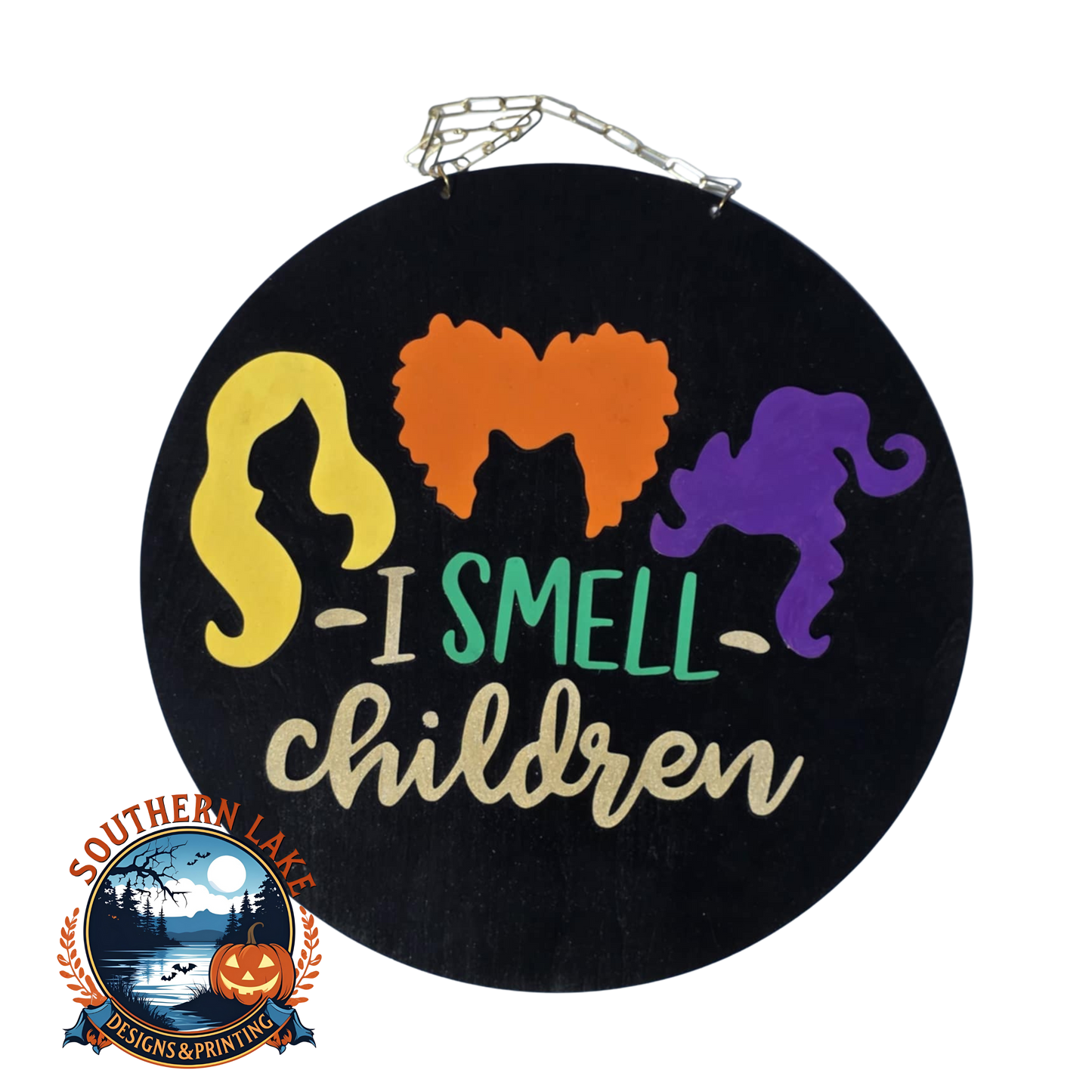 I Smell Children Round Hand Painted