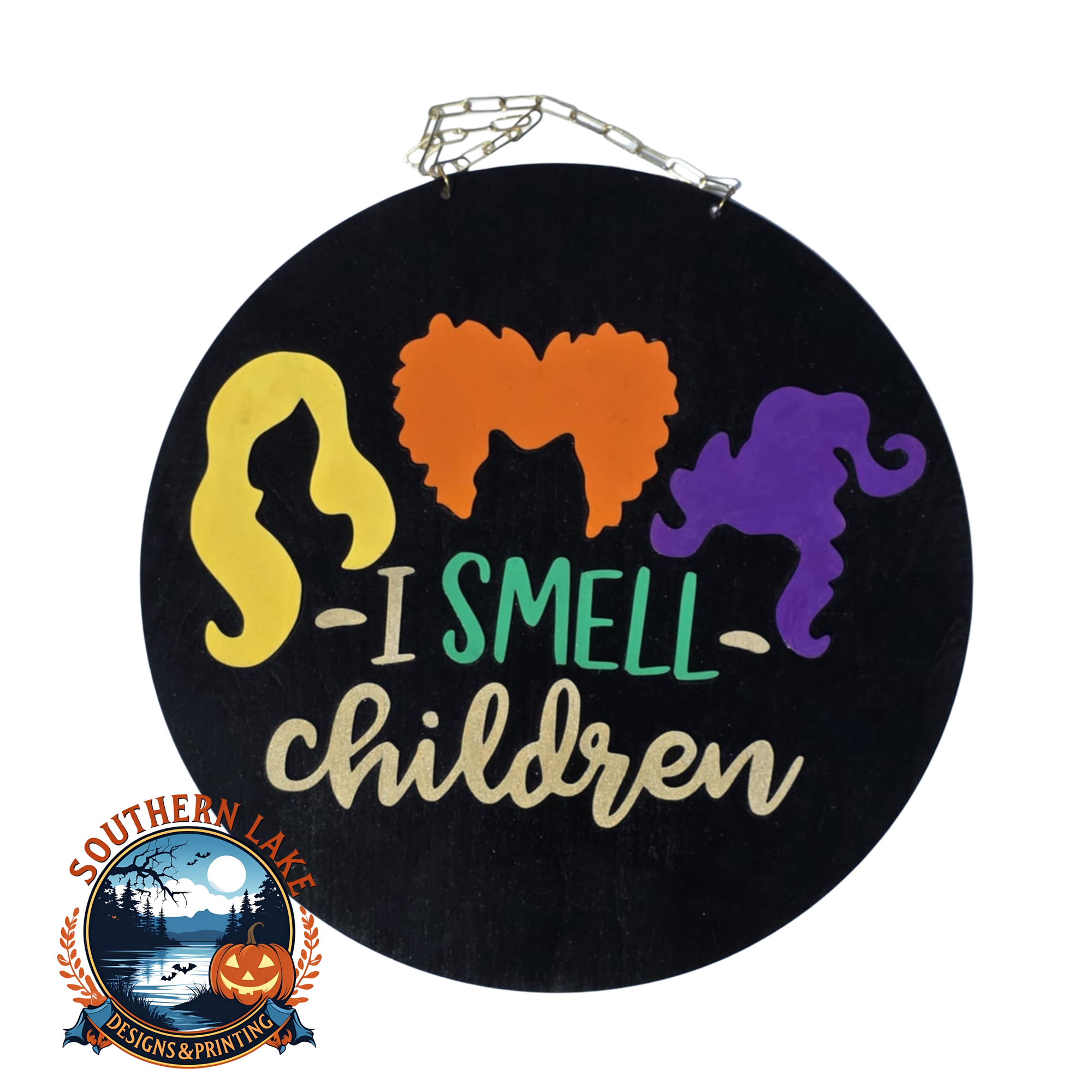 I Smell Children Round Hand Painted