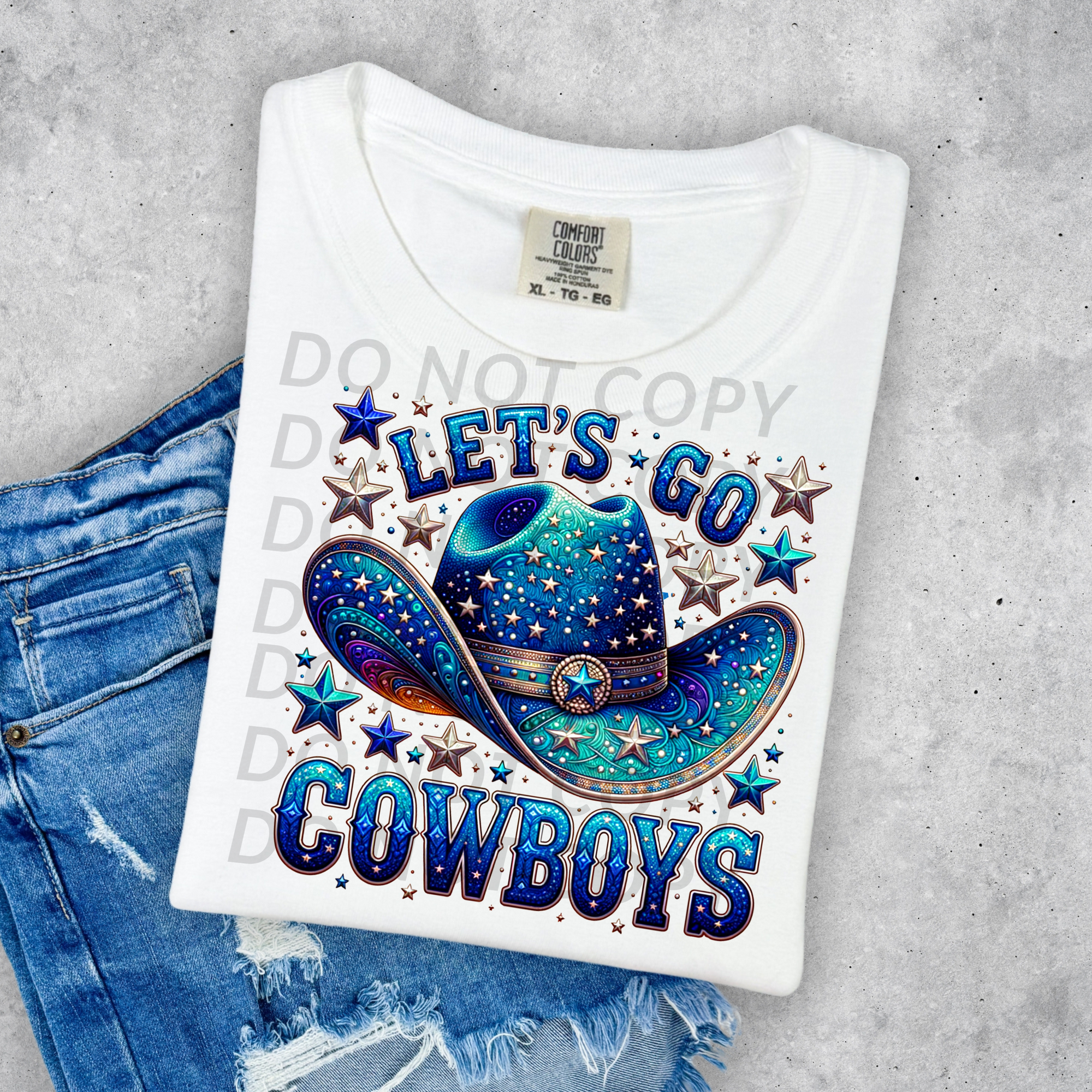 Let's Go Cowboys DTF Single Print