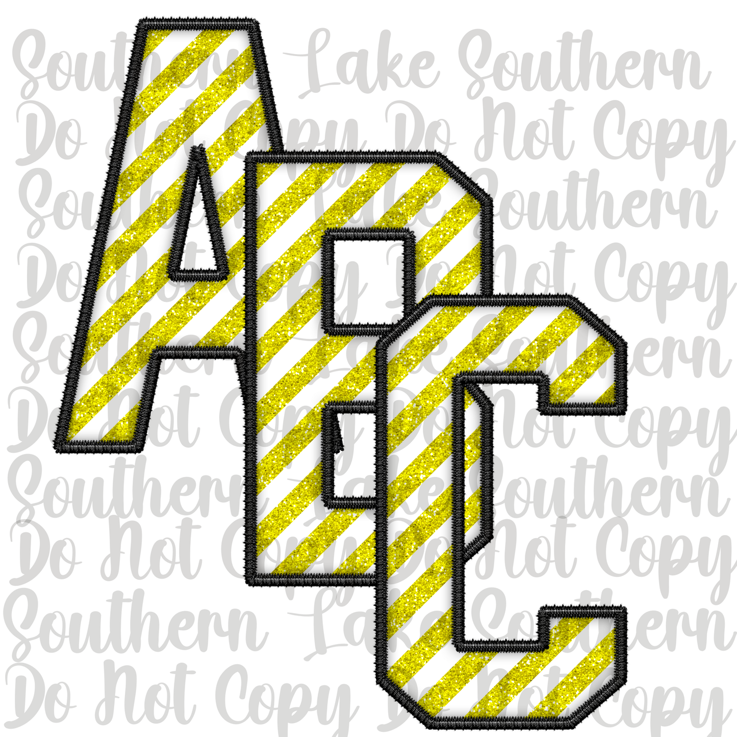 Candy Cane Yellow Alpha Digital Set