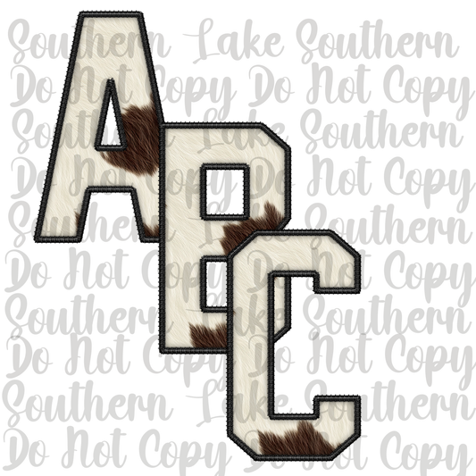 Cow Fur with Black Alpha Digital Set