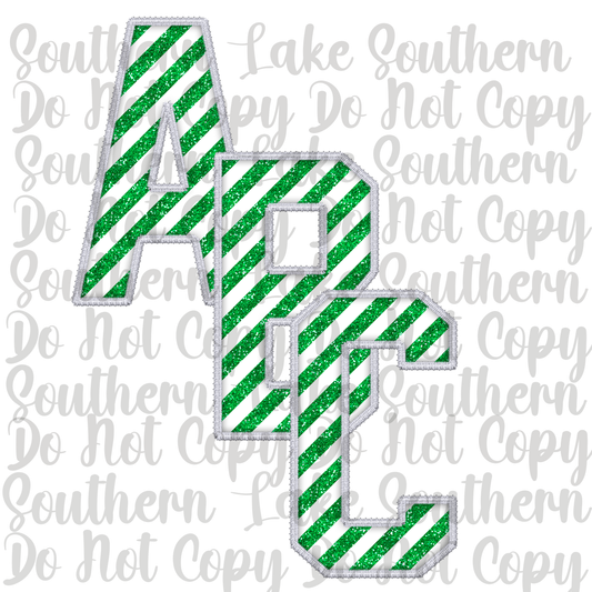 Candy Cane Green Alpha Digital Set