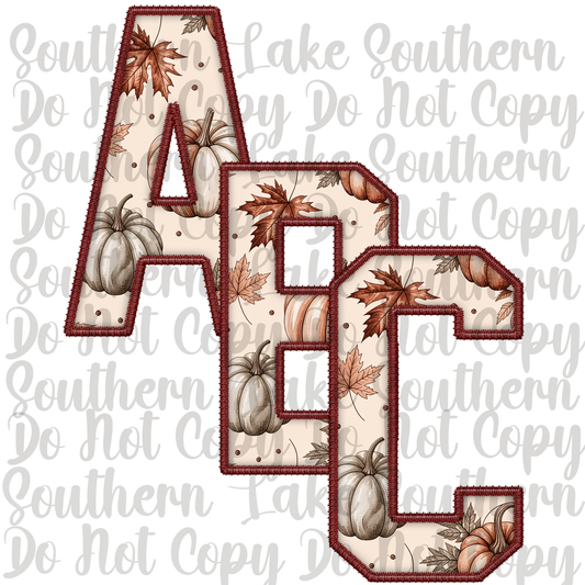 Pumpkin Fall Alpha Digital Set