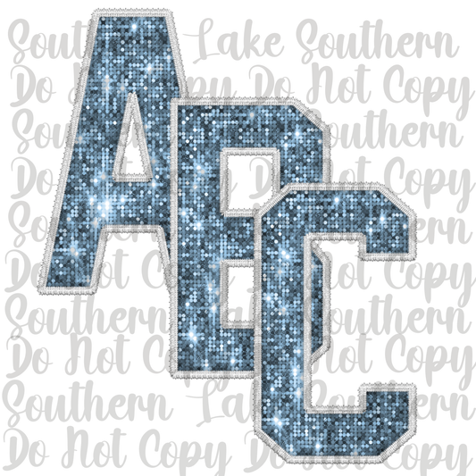 Winter Sequin Alpha Digital Set