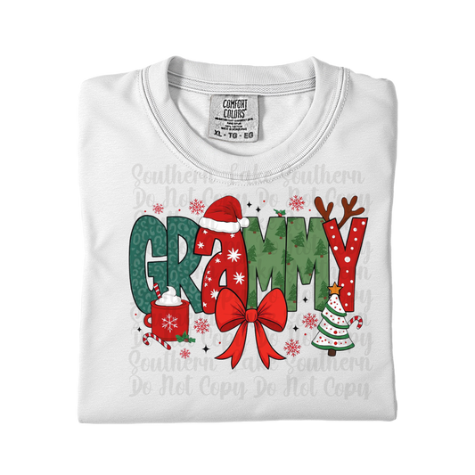 Grammy Christmas Reindeer Santa Hat DTF Single Print