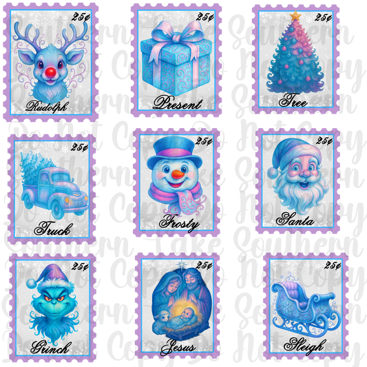 Pastel Stamps (Set of 9) Digital