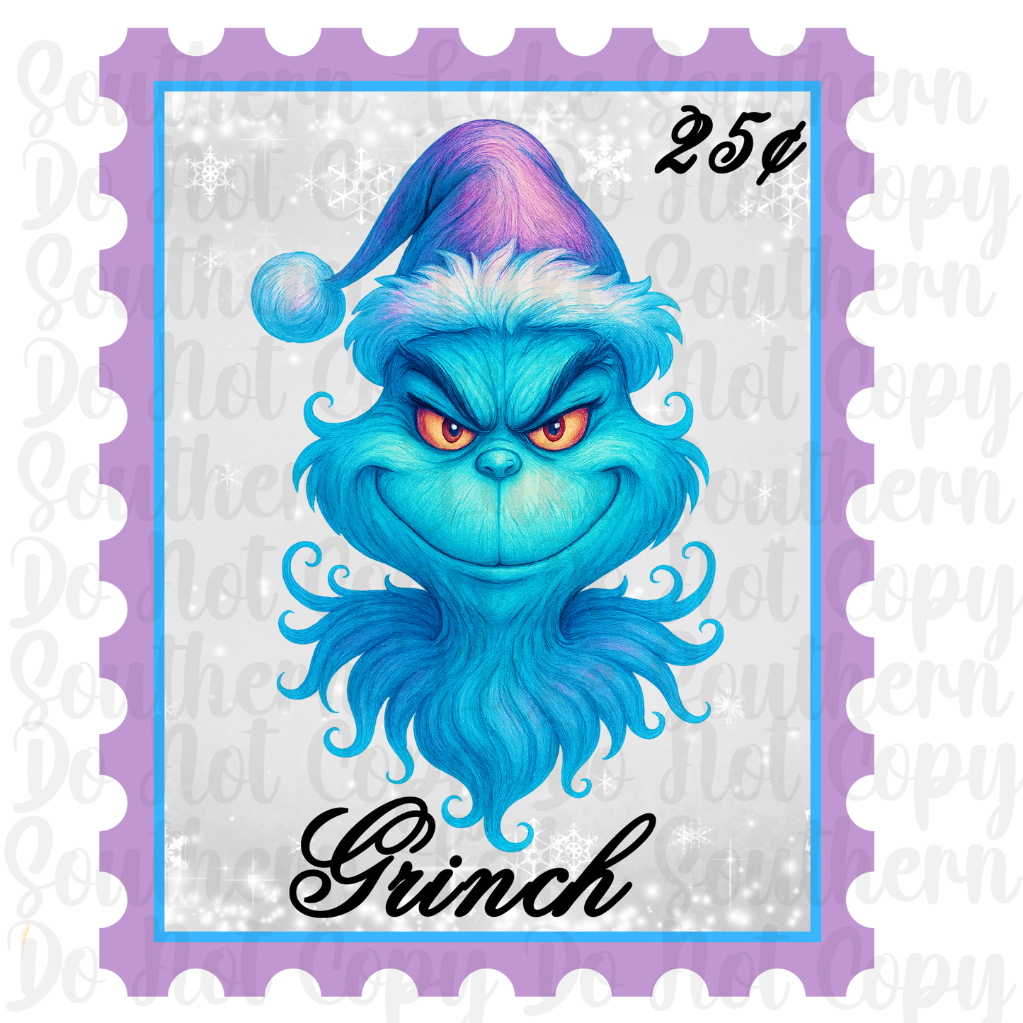 Pastel Grinch Stamp