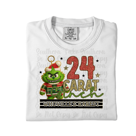 24 Carat Grinch DTF Single Print