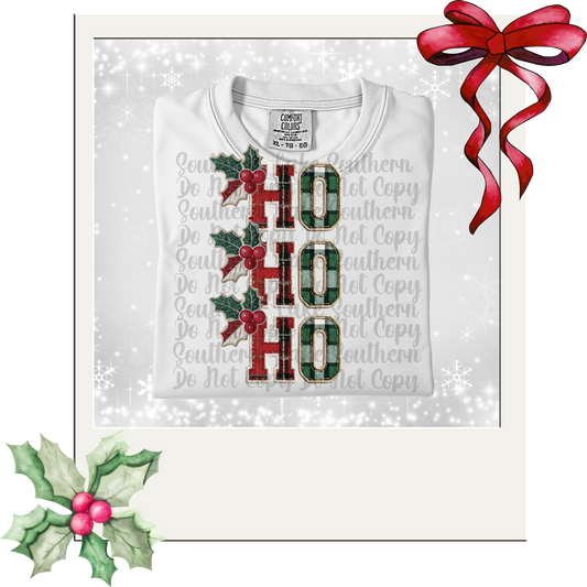 Ho Ho Ho with Holly DTF Single Print