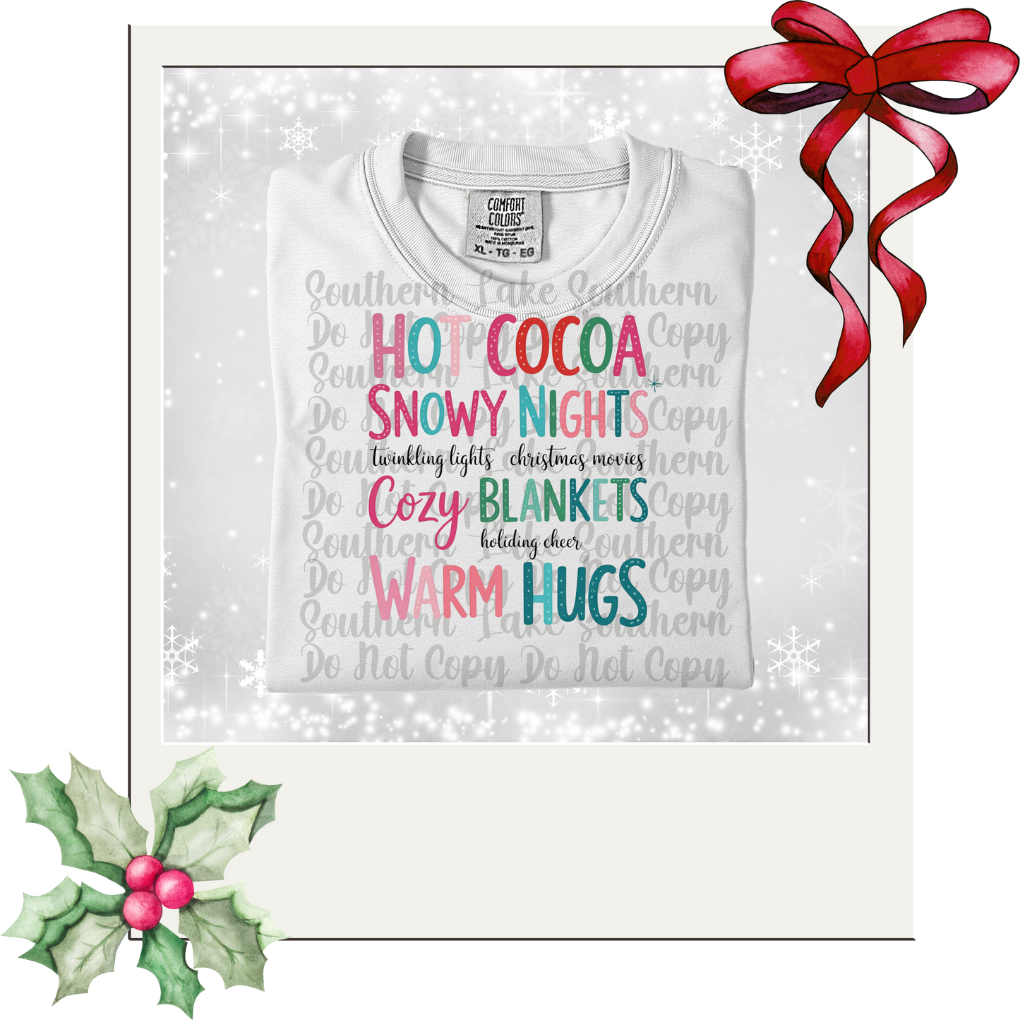 Hot Coca Snow Nights DTF Single Print