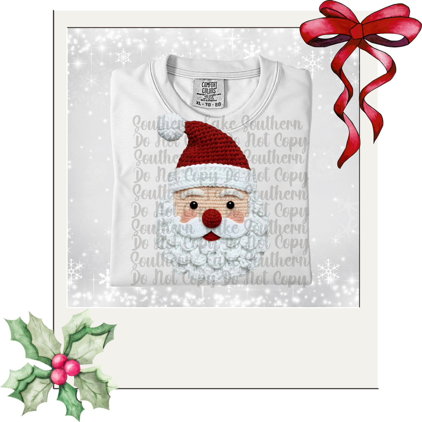 Crochet Santa DTF Single Print