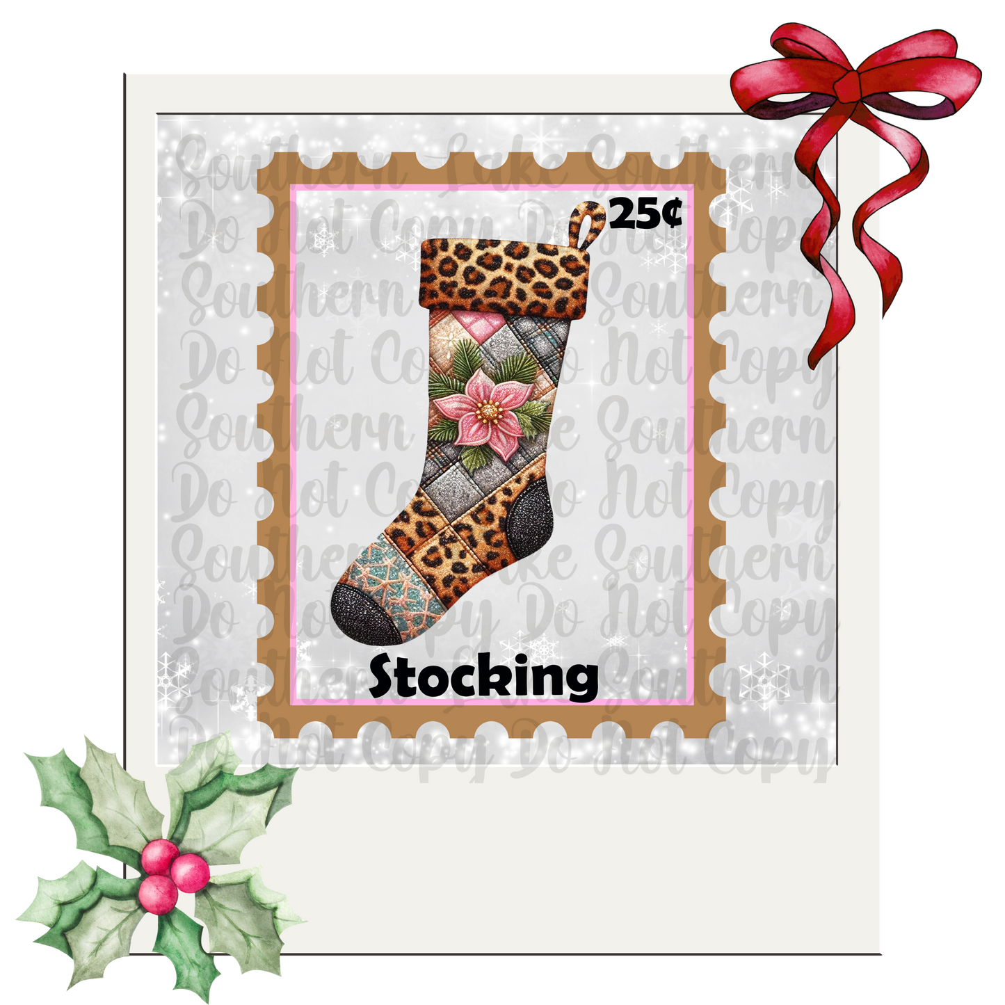 Stocking Stamp DTF Single Print