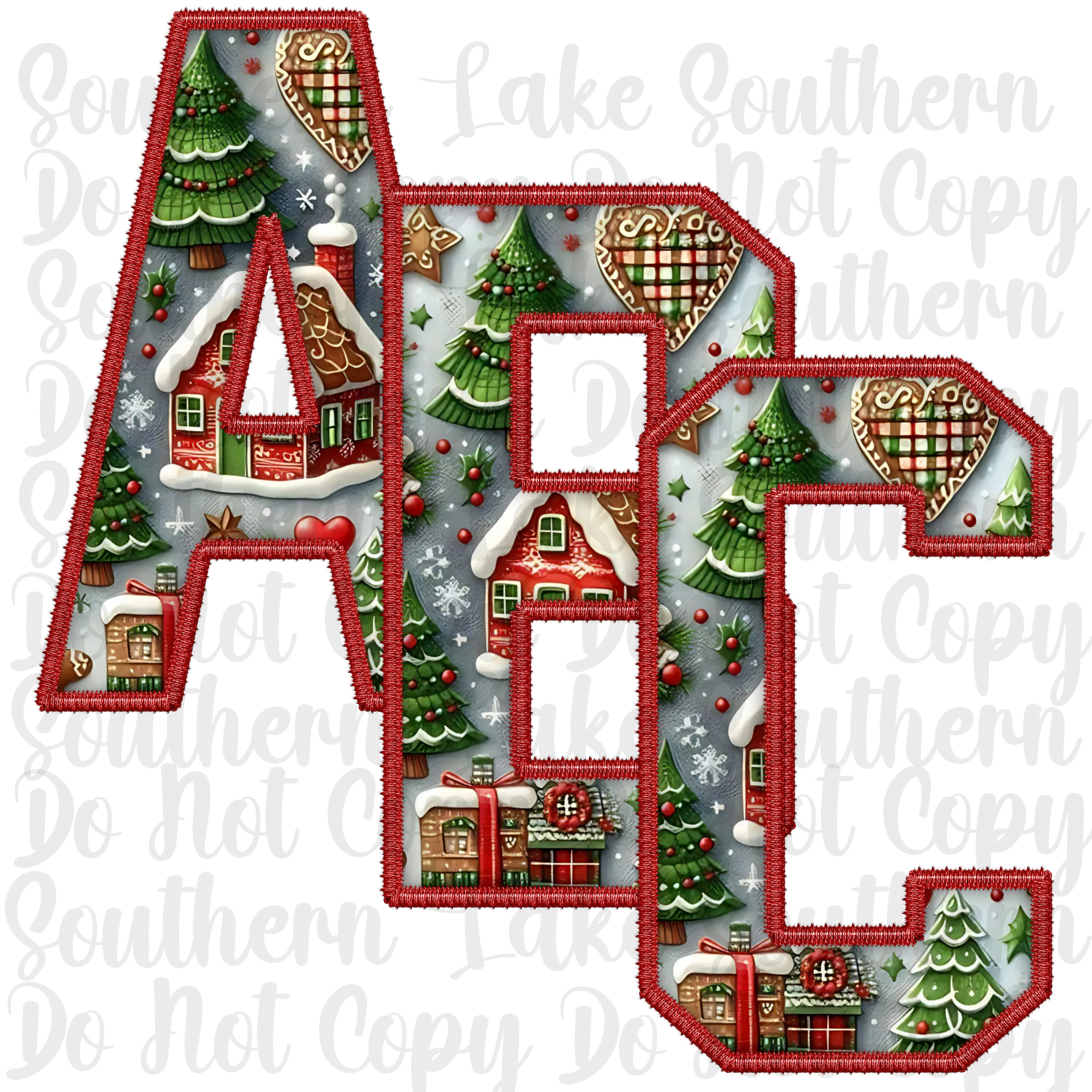 Christmas Vintage Alpha Digital Set 1